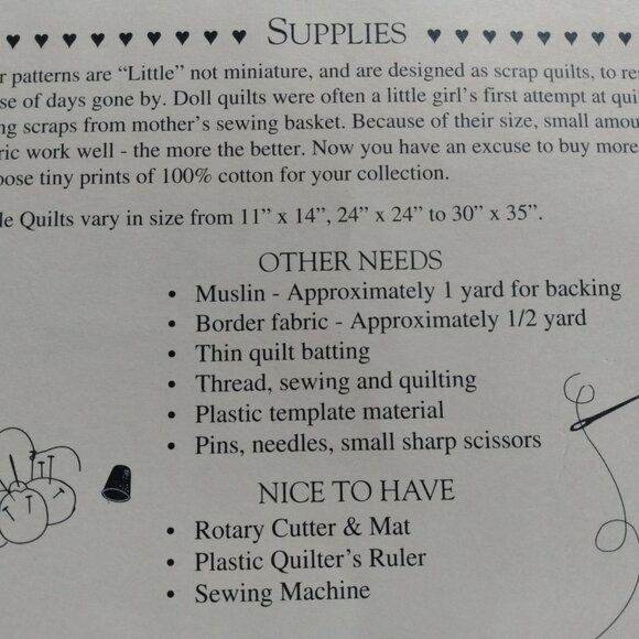 Vintage Doll Size Quilt Sewing Pattern Bear Ladybears Scrap Patchwork Applique - Picture 8 of 10